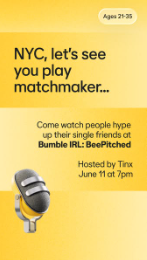 Bumble 뉴욕 이벤트 광고