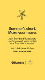 Bumble 몬탁 이벤트 광고